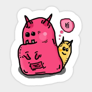 Cute Little Monster Sticker